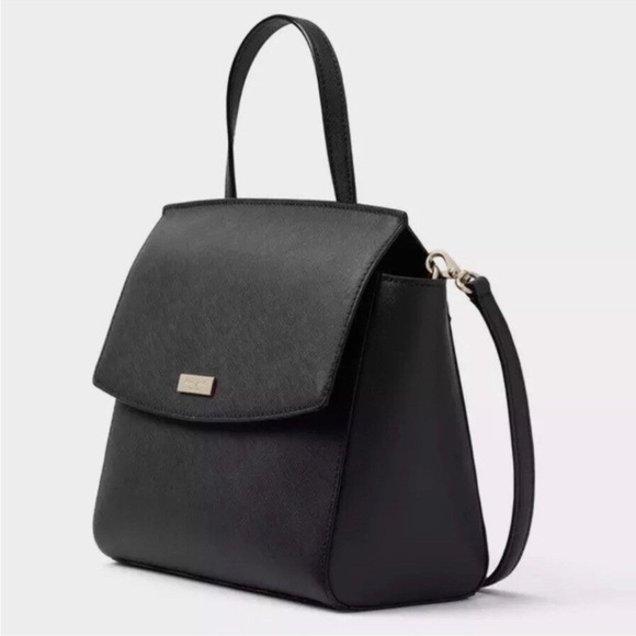 Kate Spade Laurel Way Mini Alisanne Crossbody Bag Black Saffiano Leather - Picture 2 of 15